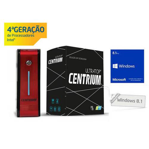 Computador Desktop Intel Windows Centrium Ultratop Intel Dual Core J1800 2.41ghz 2gb 500gb Verm. Win
