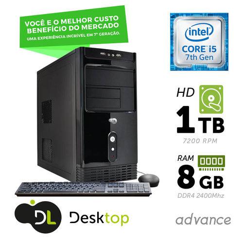 Computador DL Advance - Intel Core I5 8GB HD 1TB USB3.0 Linux+ Mouse e Teclado