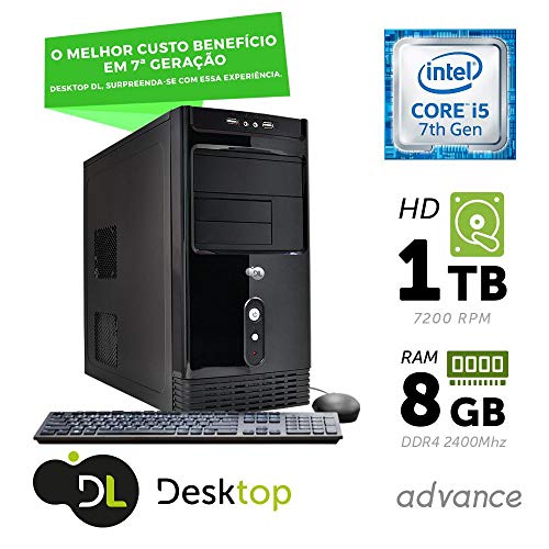 Computador Dl Advance - Intel Core I5, 8gb, Hd 1tb, Usb3.0, Linux+ Mouse e Teclado