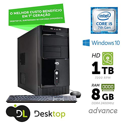 Computador Dl Advance - Intel Core I5, 8gb, Hd 1tb, Usb3.0, Windows 10 Sl+ Mouse e Teclado
