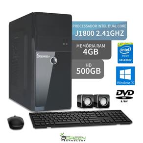 Computador Dual Core 4gb Hd 500gb Windows 10 Dvd 3green Triumph Business Desktop