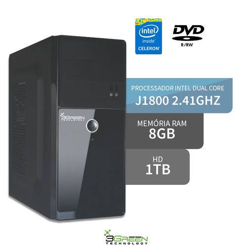 Computador Dual Core 8GB HD 1TB DVD 3GREEN Triumph Business Desktop