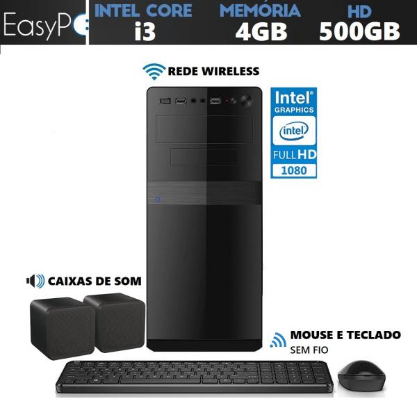 Computador Easy PC Connect Intel Core I3 (Gráficos Intel HD) 4GB HD 500GB Wifi HDMI Full HD - Easypc