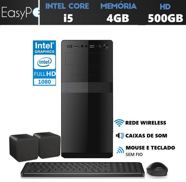Computador Easy PC Connect Intel Core I5 (Gráficos Intel HD) 4GB HD 500GB Wifi HDMI Full HD - Easypc