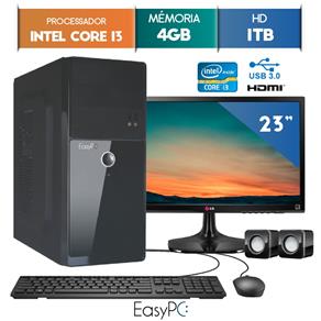 Computador EasyPC Intel Core I3 4GB 1TB Monitor 23 LG 23MP55 HQ