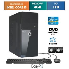 Computador EasyPC Intel Core I3 4GB HD 1TB DVD