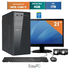 Computador EasyPC Intel Core I3 4GB HD 1TB Monitor 21