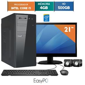 Computador EasyPC Intel Core I3 4GB HD 500GB Monitor 21