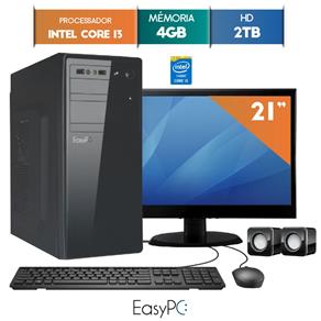 Computador EasyPC Intel Core I3 4GB HD 2TB Monitor 21