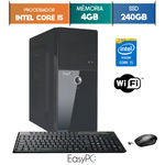 Computador EasyPC Intel Core I5 4GB SSD 240GB Wifi Mouse e Teclado Sem Fio