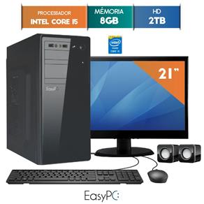 Computador EasyPC Intel Core I5 8GB HD 2TB Monitor 21