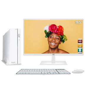Computador EasyPC Slim White Intel Core I5 8GB HD 3TB Monitor LED 19.5" HQ HDMI Branco