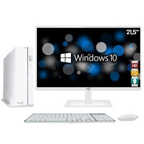 Computador EasyPC Slim White Intel Core I7 4GB HD 500GB Monitor LED 21.5" HQ Full HD 2ms HDMI Branco Windows 10