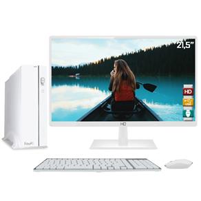 Computador EasyPC Slim White Intel Core I7 4GB HD 500GB Monitor LED 21.5" HQ Full HD 2ms HDMI Branco