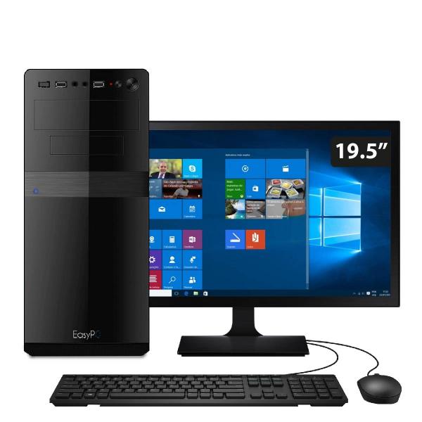 Computador Easypc Standard+ Intel Core I7 8Gb Hd 1Tb Monitor 19.5 Windows 10 + Pacote Office