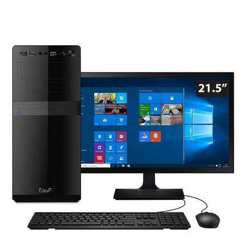 Computador Easypc Standard+ Intel Core I3 3.1ghz 4gb HD 1tb Monitor 21.5 Windows 10 + Pacote Office