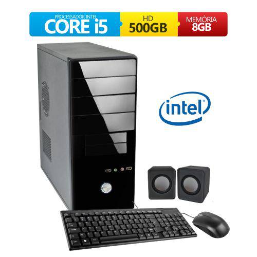 Computador El Business Intel Core I5 8gb 500gb + Kit (mouse, Teclado e Caixa de Som)