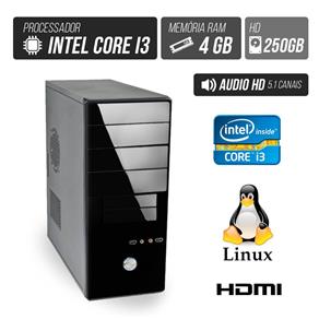 Computador Flex Computer Dynamic Intel Core I3 4GB DDR3 HD 250GB HDMI Áudio 5,1