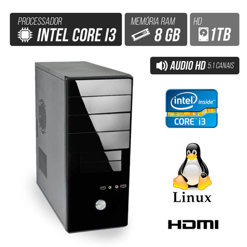 Computador Flex Computer Dynamic Intel Core I3 8GB DDR3 HD 1TB HDMI Áudio 5,1