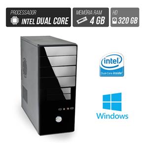 Computador Flex Computer Starter Intel Dual Core 4Gb Hd 320Gb Áudio 5,1 Windows