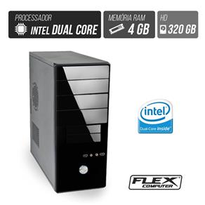 Computador Flex Computer Starter Intel Dual Core 4GB HD 320GB Áudio 5,1