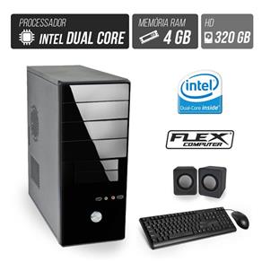 Computador Flex Computer Starter Intel Dual Core 4Gb Hd 320Gb Áudio 5,1