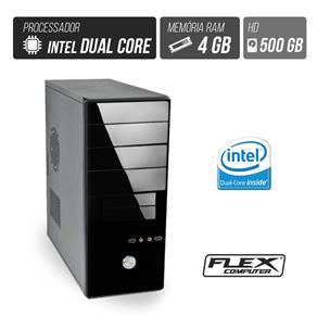 Computador Flex Computer Starter Intel Dual Core 4Gb Hd 500Gb Áudio 5,1