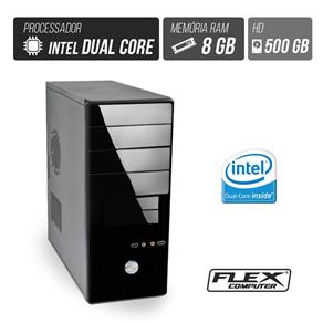 Computador Flex Computer Starter Intel Dual Core 8GB HD 500GB Áudio 5,1