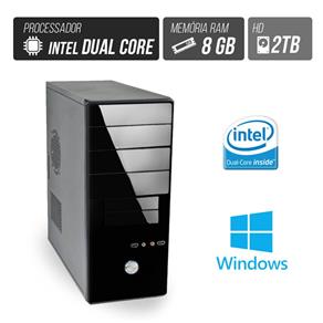 Computador Flex Computer Starter Intel Dual Core 8Gb Hd 2Tb Áudio 5,1 Windows