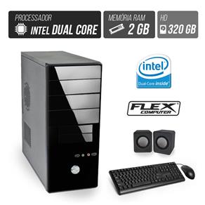 Computador Flex Computer Starter Intel Dual Core 2GB HD 320GB Áudio 5,1