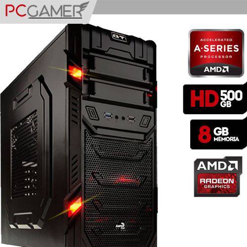 PC Gamer Barato Completo EasyPC AMD A8 9600 4-Core 3.4Ghz (Radeon R7) 8GB  DDR4 1TB HDMI Áudio HD 7.1 EasyPC
