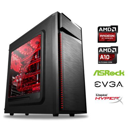 Computador Gamer Amd Quad Core A10 7860k 16gb Hyperx Hd 2tb Radeon R7 2gb Evga 430w 3green Titan