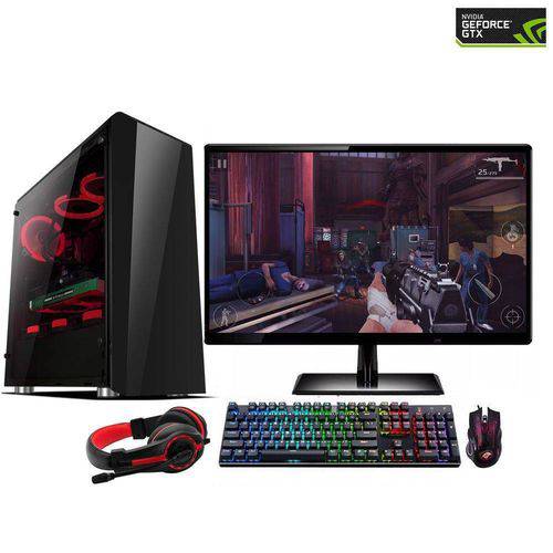 Computador Gamer Completo com Monitor Easy PC Intel Core I5 (GeForce GTX 1050 2GB) 8GB HD 1TB LED 21.5 FullHD HDMI
