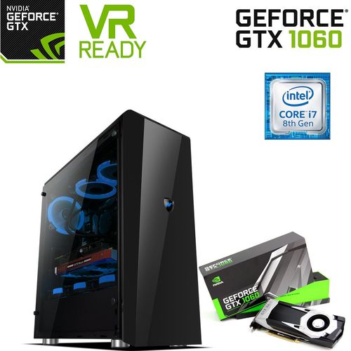 Computador Gamer 3gamer PC TOP Intel Core I7-8700 4.6Ghz (GeForce GTX 1060 6GB) 8GB DDR4 1TB 500W 80 Plus