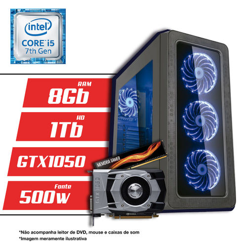 Tudo sobre 'Computador Gamer Intel Core I5 7ª Geração 8GB HD 1TB GTX1050 CertoX BRAVE 5022'