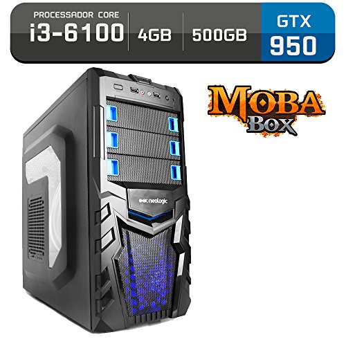 Computador Gamer Neologic Moba Box NLI57795 Intel Core I3-6100 4GB (GeForce GTX 1050 2GB) 500GB