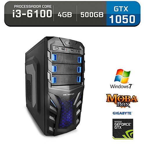 Computador Gamer Neologic Moba Box NLI59895 Intel Core I3-6100 4GB (GeForce GTX 1050 2GB) 500GB Windows 7