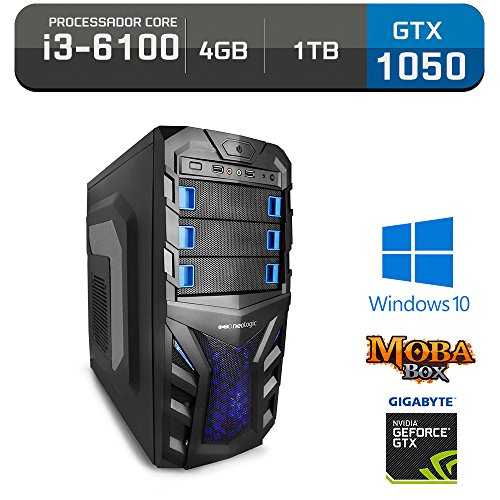 Computador Gamer Neologic Moba Box NLI60022 Intel Core I3-6100 4GB (GeForce GTX 1050 2GB) 1TB Windows 10
