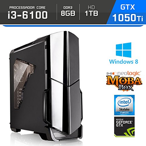 Computador Gamer Neologic Moba Box NLI64469 Intel Core I3-6100 8GB (GeForce GTX 1050Ti 4GB) 1TB Windows 8
