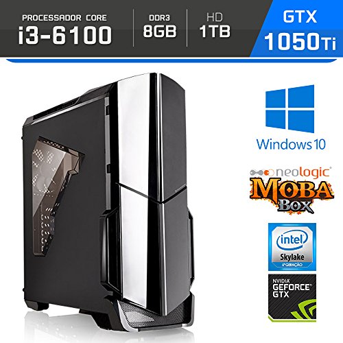Computador Gamer Neologic Moba Box NLI64478 Intel Core I3-6100 8GB (GeForce GTX 1050Ti 4GB) 1TB Windows 10