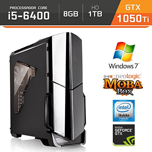 Computador Gamer Neologic Moba Box NLI64486 Intel Core I5-6400 8GB (GeForce GTX 1050Ti 4GB) 1TB Windows 7