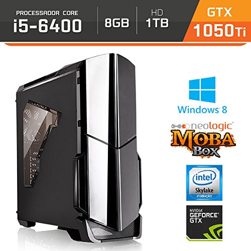 Computador Gamer Neologic Moba Box NLI64487 Intel Core I5-6400 8GB (GeForce GTX 1050Ti 4GB) 1TB Windows 8