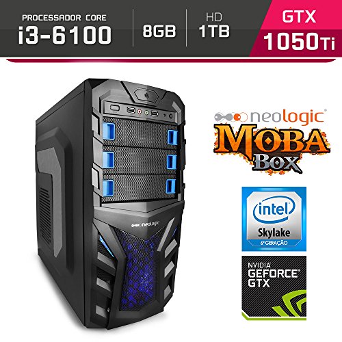 Computador Gamer Neologic Moba Box NLI64606 Intel Core I3-6100 8GB (GeForce GTX 1050Ti 4GB) 1TB