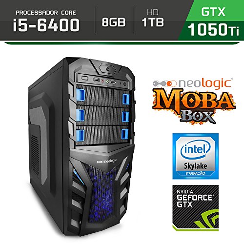 Computador Gamer Neologic Moba Box NLI64608 Intel Core I5-6400 8GB (GeForce GTX 1050Ti 4GB) 1TB