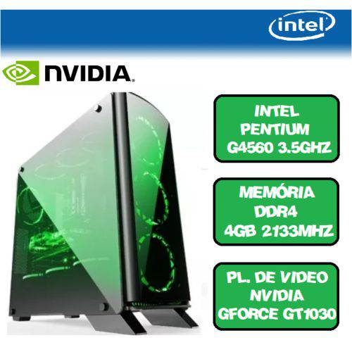 Computador Gamer Pentium G4560 Quad 3.5 Ghz HDMI 4Gb Nvidia Gforce GT1030