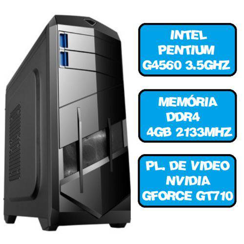 Computador Gamer Pentium G4560 Quad 3.5 Ghz HDMI 4Gb Nvidia Gforce GT710