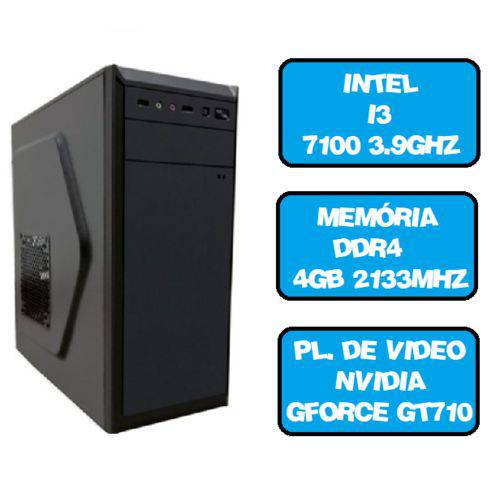 Computador Gamer Pentium I3 7100 Quad 3.9 Ghz HDMI 4Gb Nvidia Gforce GT710