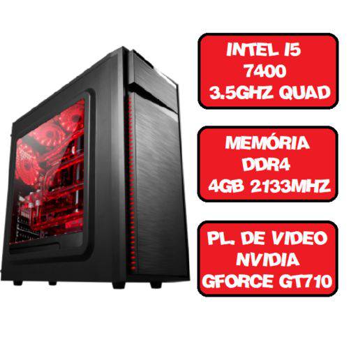 Computador Gamer Pentium I5 7400 Quad 3.5 Ghz HDMI 4Gb Nvidia Gforce GT710