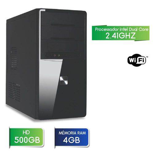 Computador 3green Fast Intel Dual Core 2.41ghz 4gb Hd 500gb Wifi Usb 3.0 Hdmi