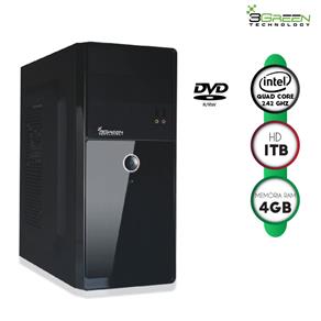 Computador 3Green Ideal Intel Quad Core 2.42Ghz 4Gb Hd 1Tb Usb 3.0 Hdmi Gravador Dvd